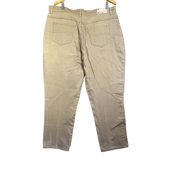 Faded Glory Jeans Women's 18P Tan Stretch Cotton Denim High Rise Tapered Y2K 90s - Picture 2 of 13